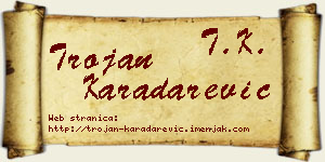 Trojan Karadarević vizit kartica